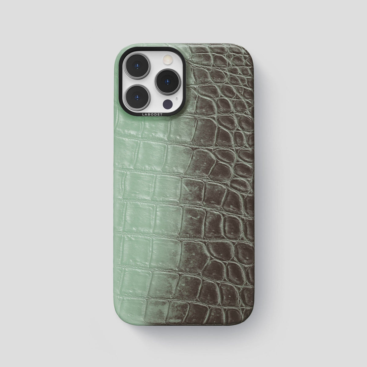Pistachio iPhone 15 Pro Max Himalaya Classic Case with Black Metal -1 | Pistachio-Black