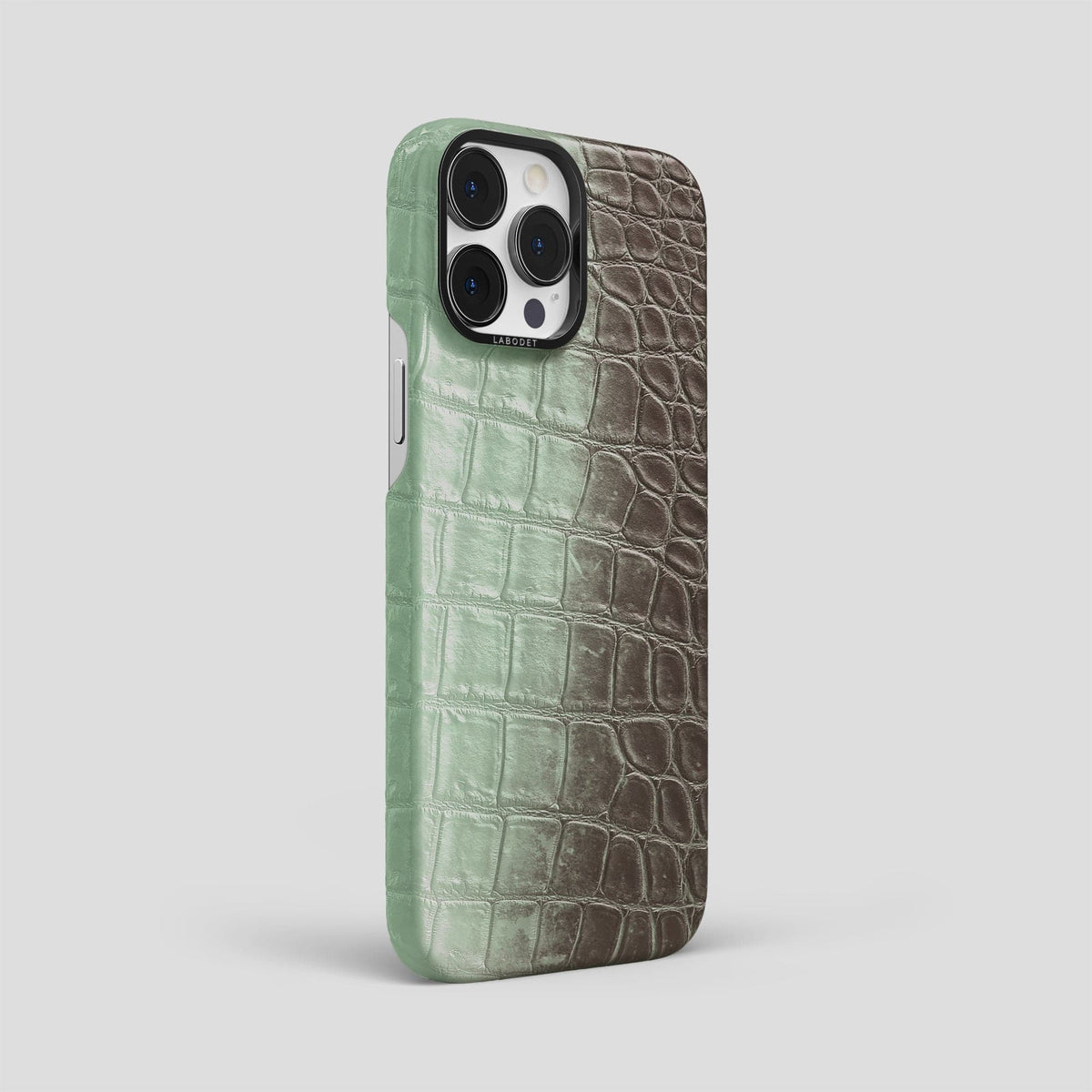 Pistachio iPhone 15 Pro Max Himalaya Classic Case with Black Metal -2 | Pistachio-Black