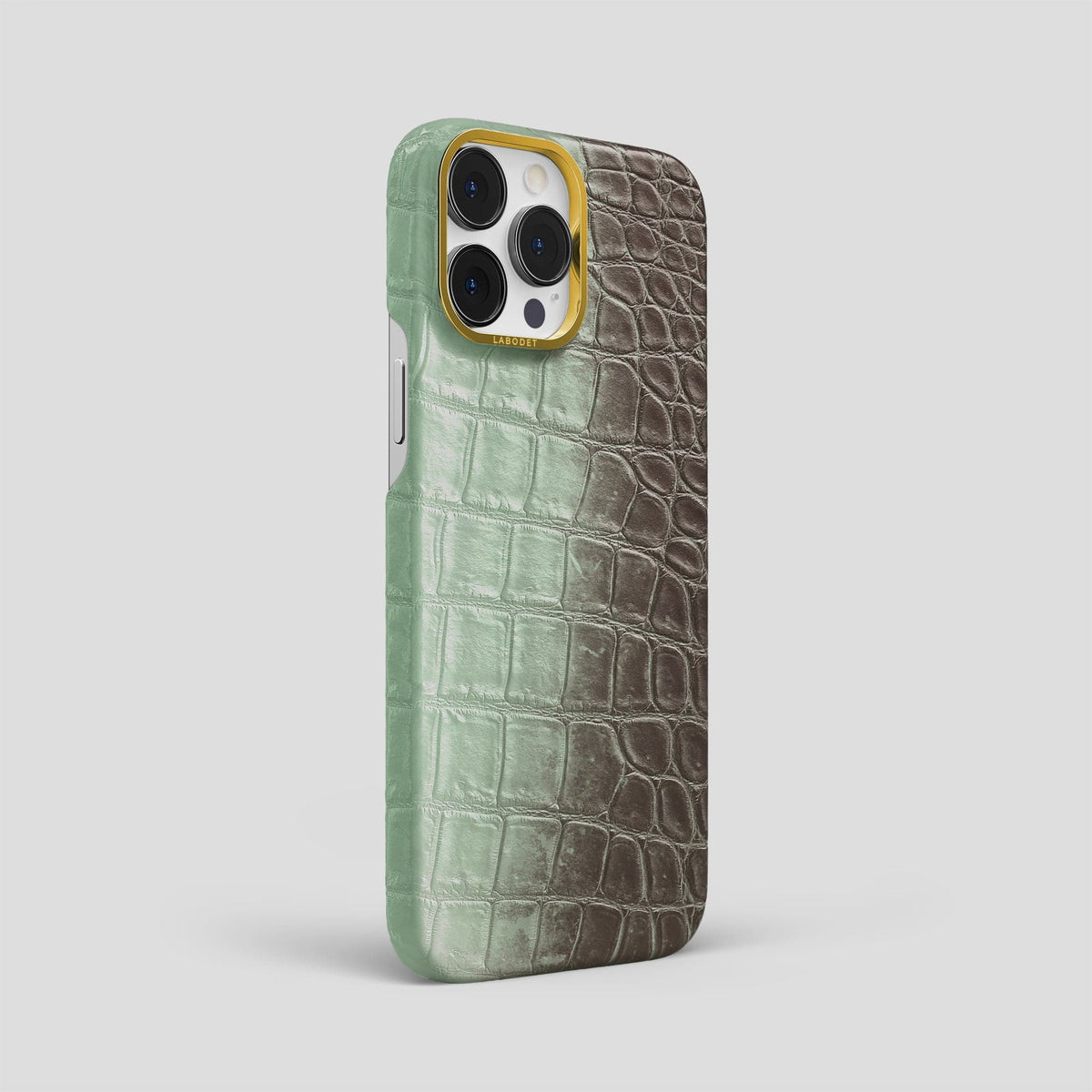 Pistachio iPhone 15 Pro Max Himalaya Classic Case with Gold Metal -2 | Pistachio-Gold