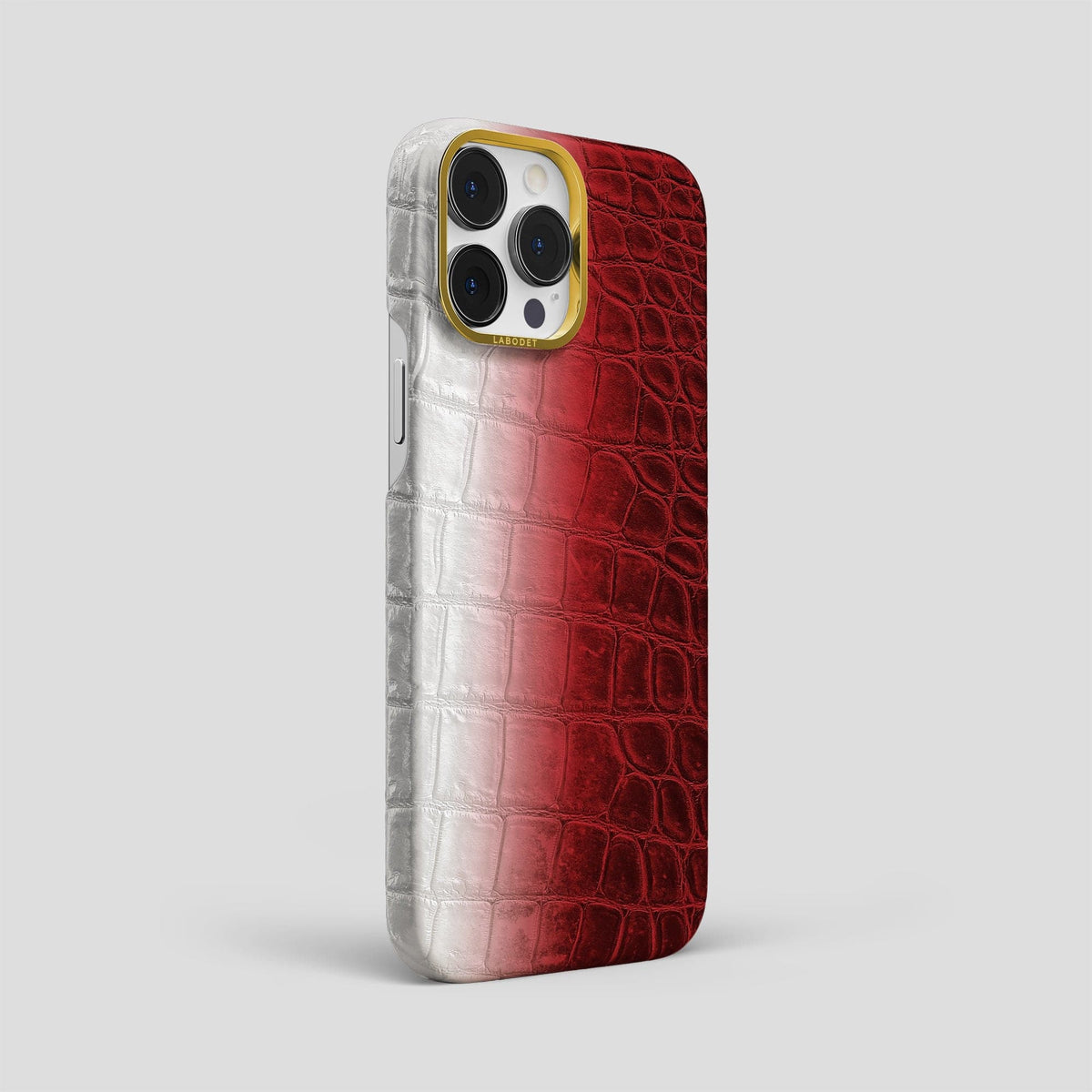 Red iPhone 14 Pro Max Himalaya Classic Case with Gold Metal -2 | Red-Gold