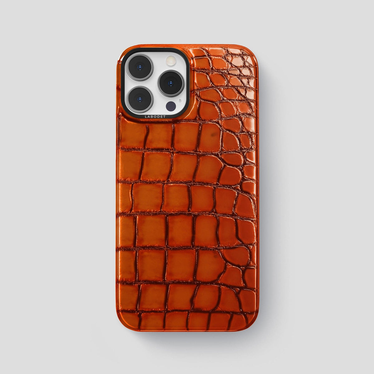 Clay-Court iPhone 15 Pro Max Classic Case Patina Alligator with Black Metal -1 | Clay-Court-Black