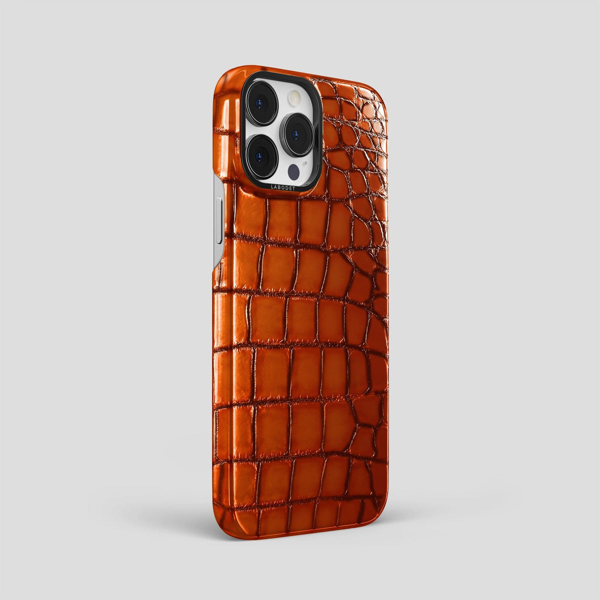 Clay-Court iPhone 15 Pro Max Classic Case Patina Alligator with Black Metal -2 | Clay-Court-Black