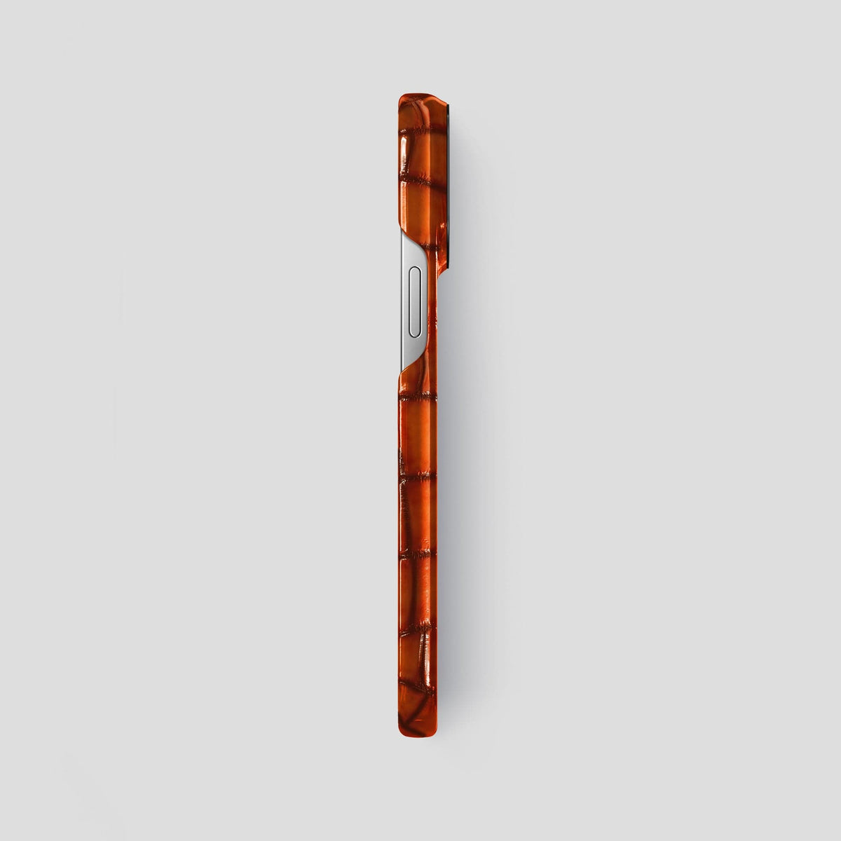 Clay-Court iPhone 15 Pro Max Classic Case Patina Alligator with Black Metal -3 | Clay-Court-Black