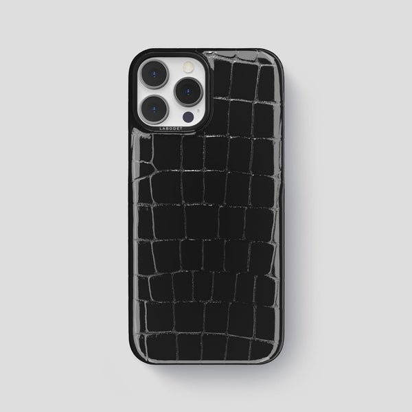 Classic Case For iPhone 15 Pro Max In Shiny Alligator