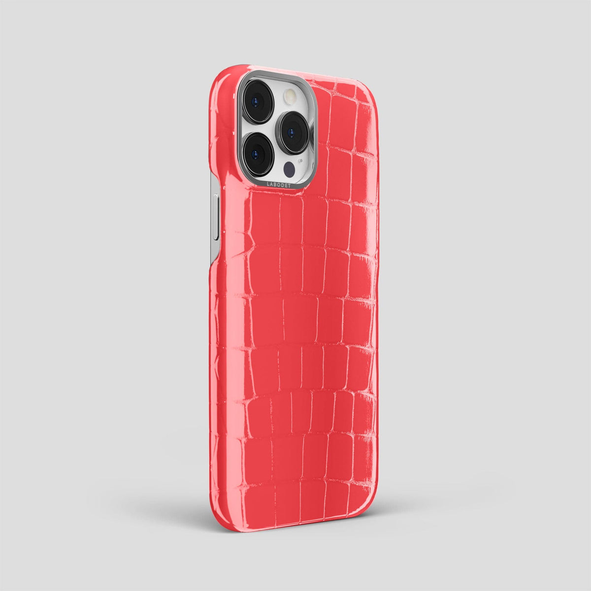 Papaya iPhone 14 Pro Max Classic Case Shiny Alligator with Steel Metal -2 | Papaya-Steel