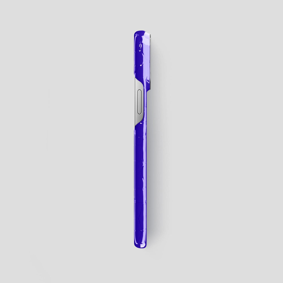 Royal Blue iPhone 15 Pro Max Classic Case Shiny Alligator with Steel Metal -3 | Royal-Blue-Steel