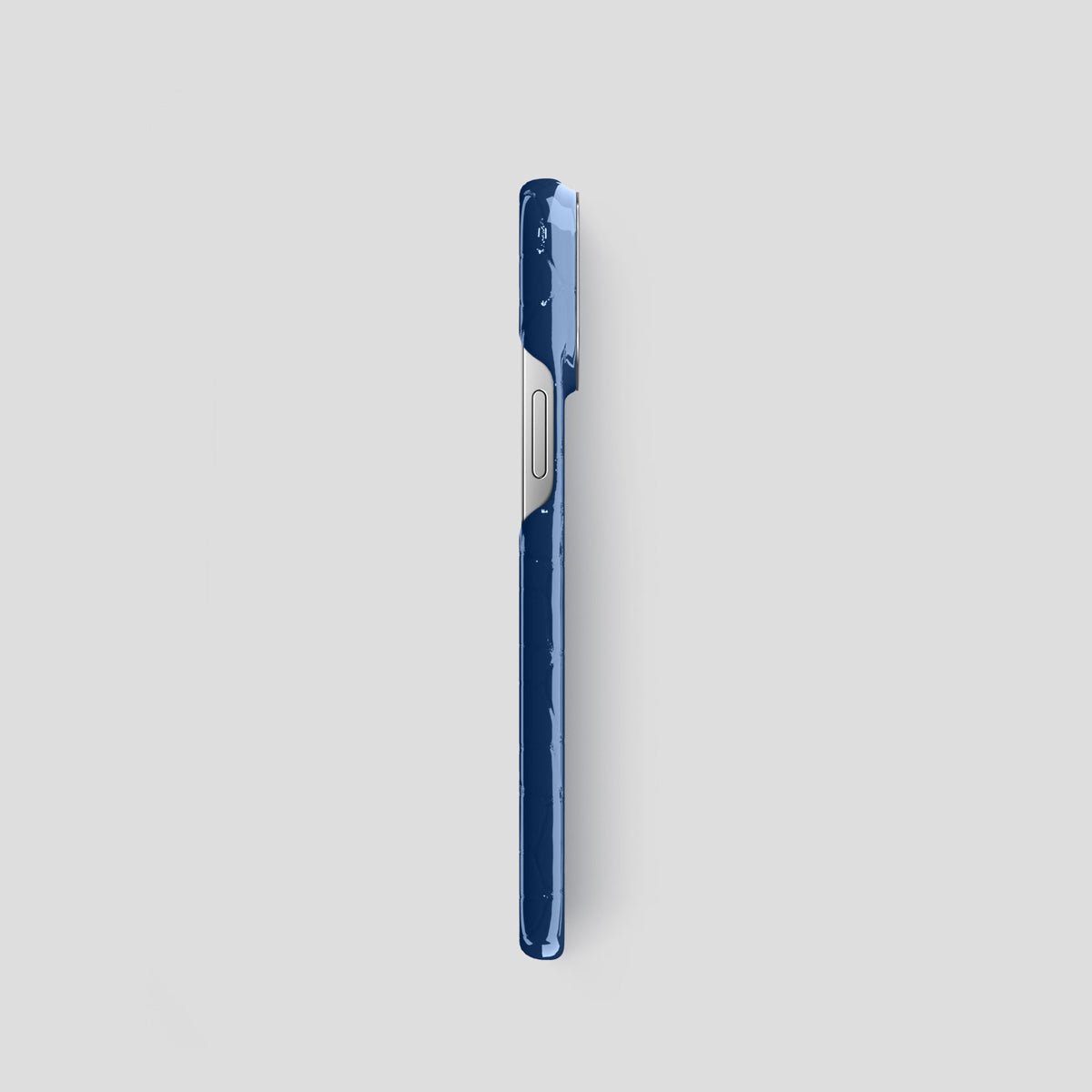 Mediterranean iPhone 15 Pro Shiny Alligator with Steel Metal -3 | Mediterranean-Steel