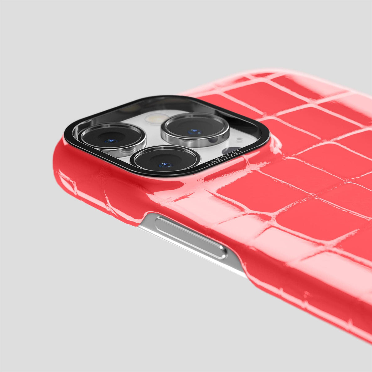 Papaya iPhone 14 Shiny Alligator with Black Metal -6 | Papaya-Black