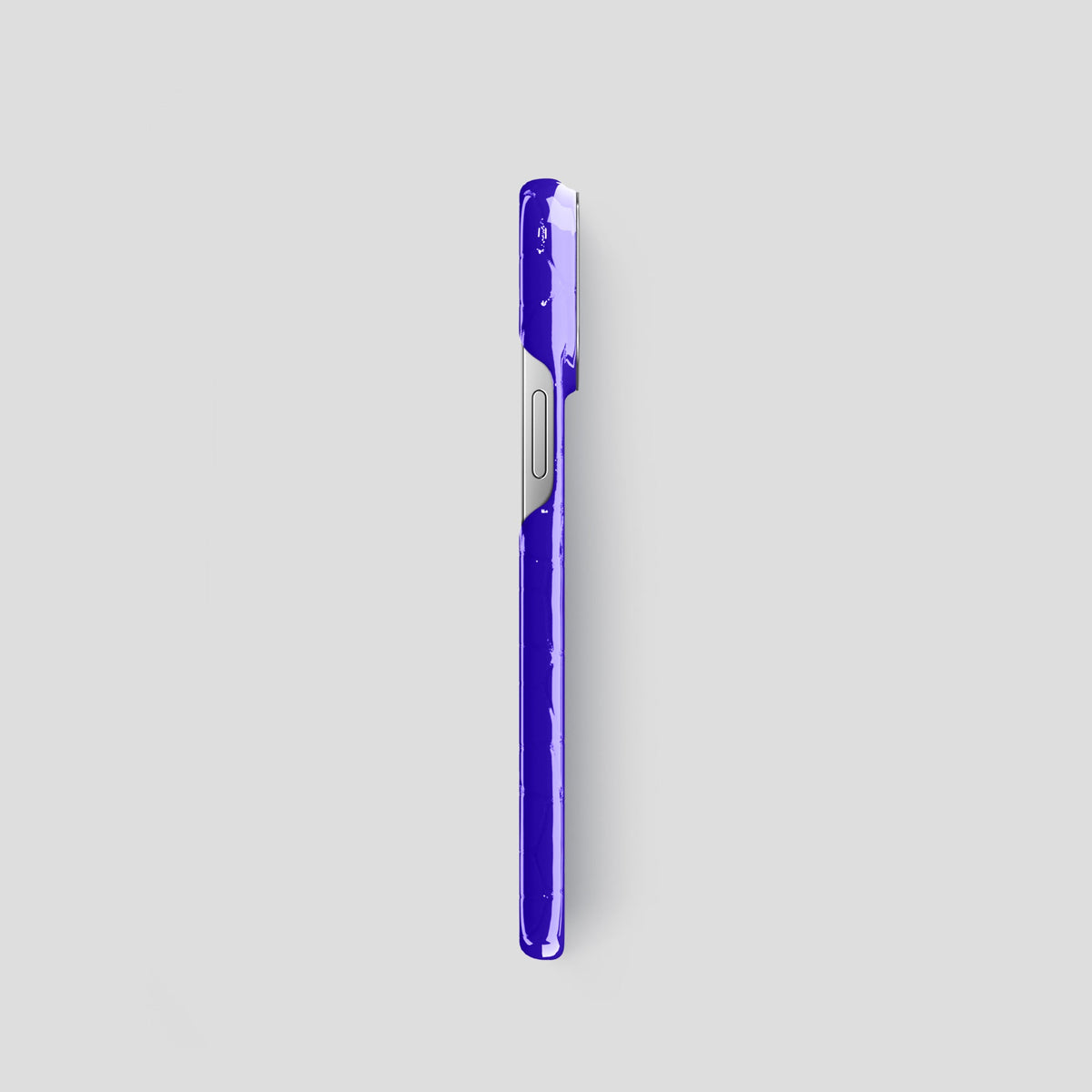 Royal Blue iPhone 15 Pro Shiny Alligator with Steel Metal -3 | Royal-Blue-Steel