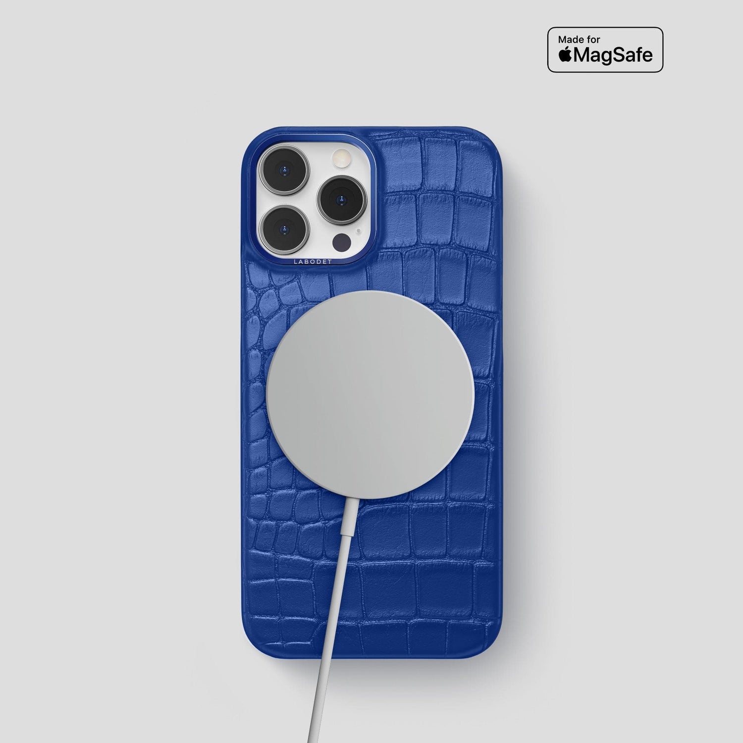 Royal Blue iPhone 15 Pro Classic Case Alligator with Blue Metal -5 | Royal-Blue-Blue