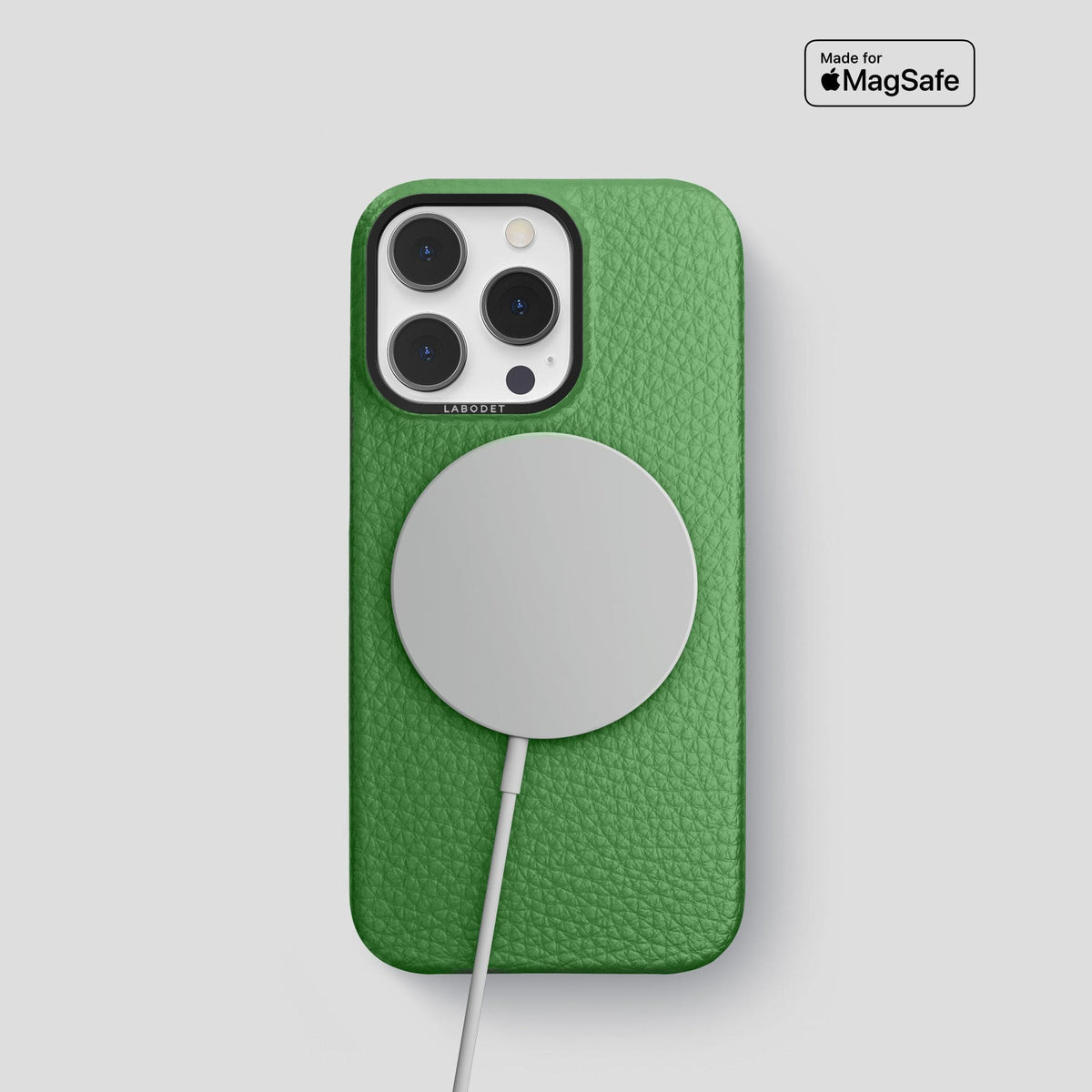 Herb iPhone 15 Pro Classic Case Calf with Black Metal -5 | Herb-Black