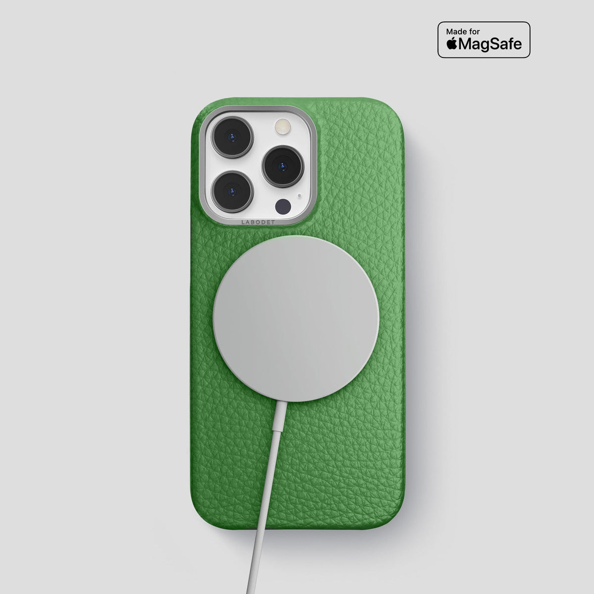 Herb iPhone 15 Pro Classic Case Calf with Steel Metal -5 | Herb-Steel