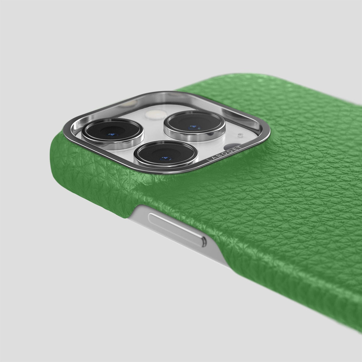 Herb iPhone 15 Pro Classic Case Calf with Steel Metal -6 | Herb-Steel