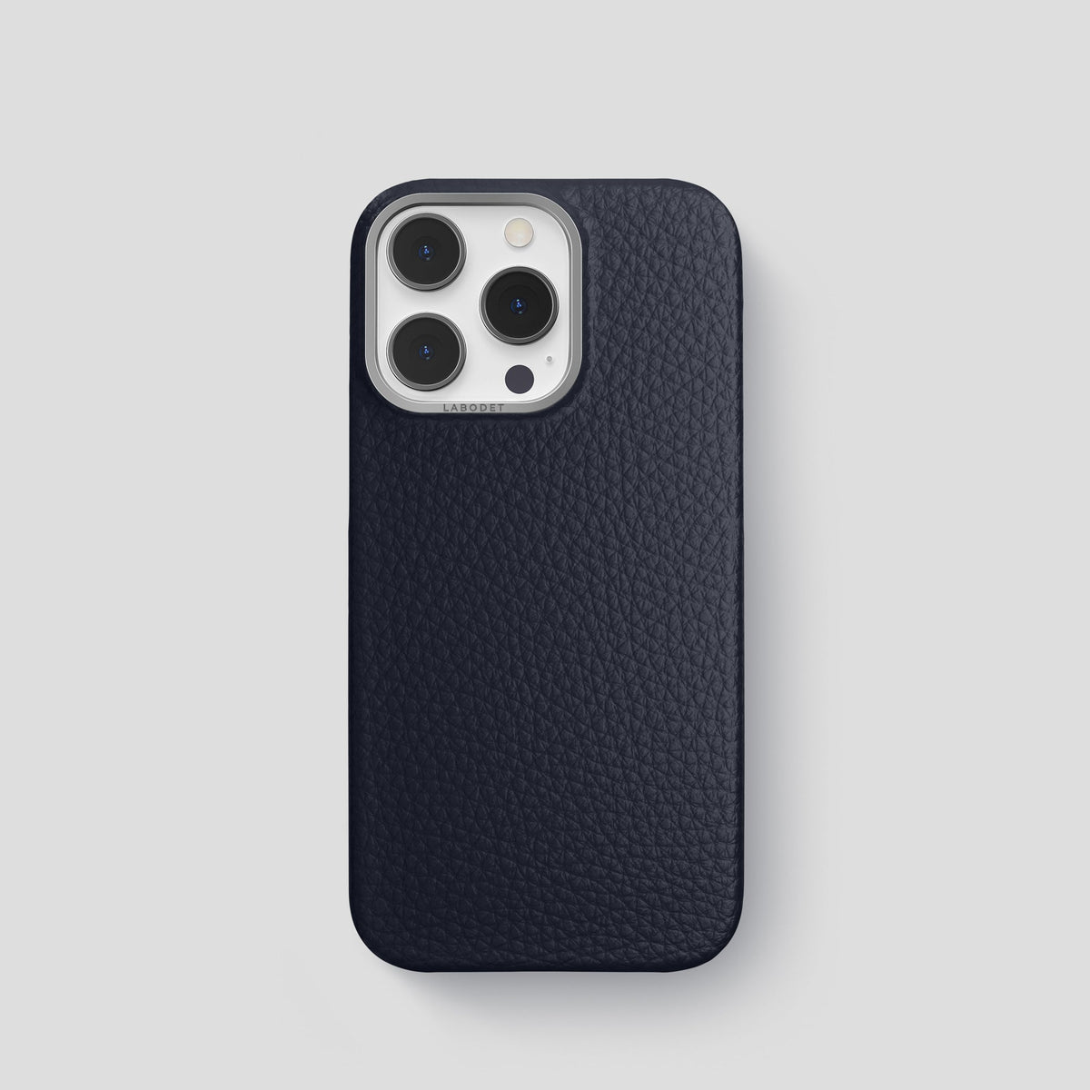 Marine iPhone 15 Pro Classic Case Calf with Steel Metal -1 | Marine-Steel