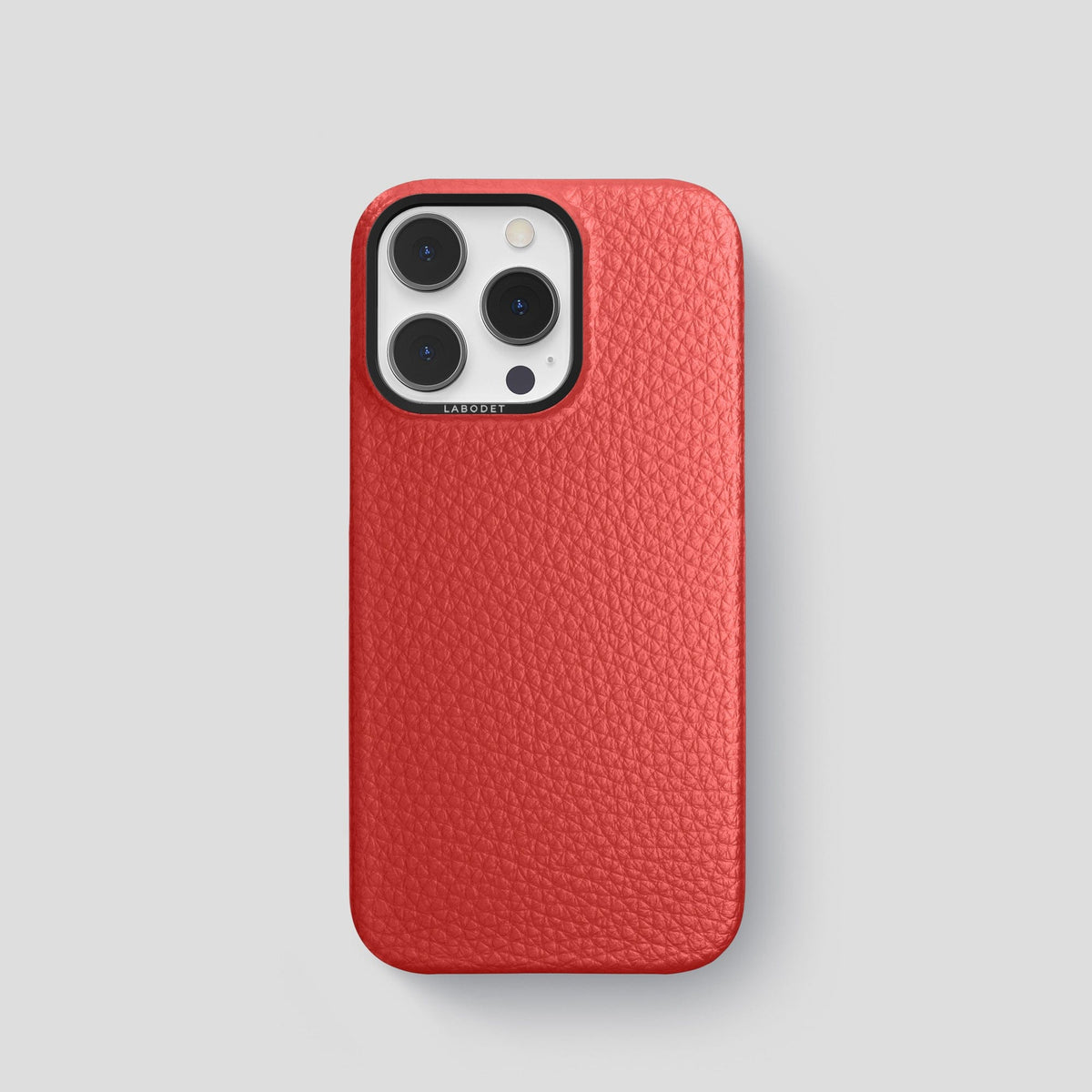 Red iPhone 15 Pro Classic Case Calf with Black Metal -1 | Red-Black