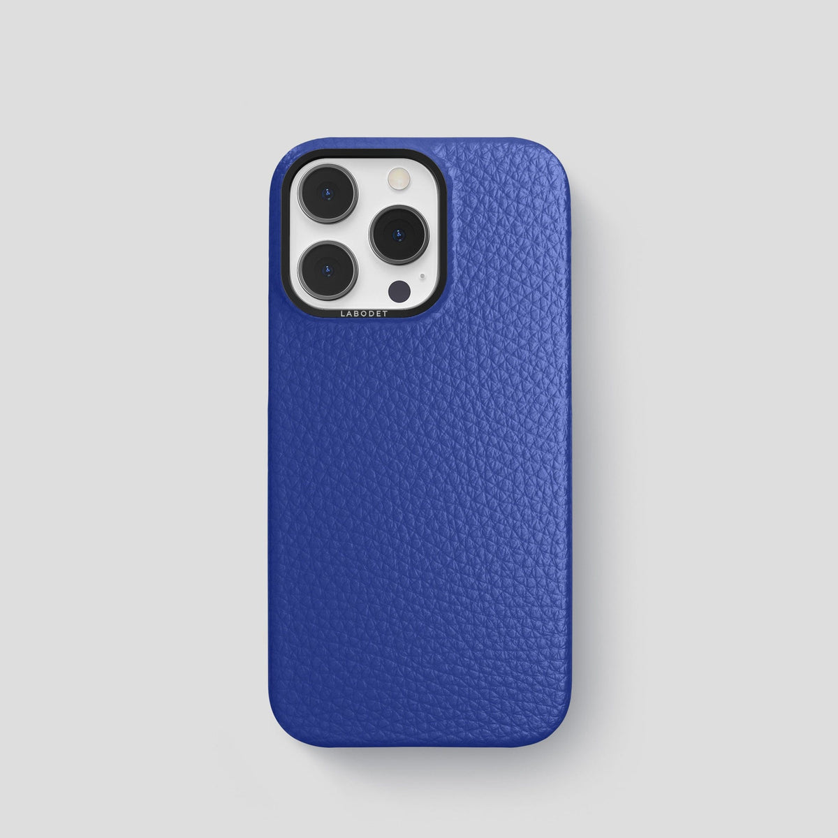 Royal Blue iPhone 15 Pro Classic Case Calf with Black Metal -1 | Royal-Blue-Black