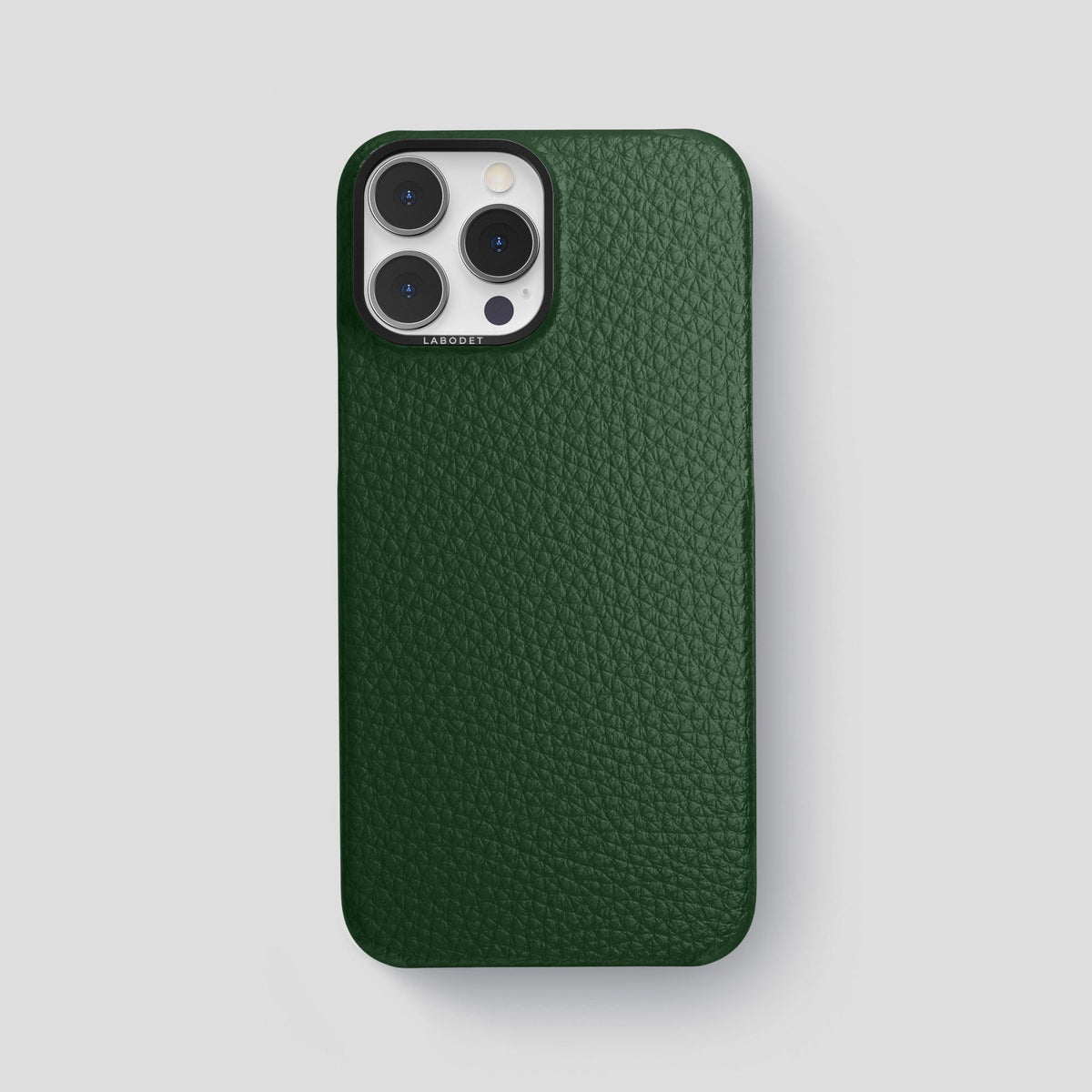 Dark Green iPhone 15 Pro Max Classic Case Calf with Black Metal -1 | Dark-Green-Black