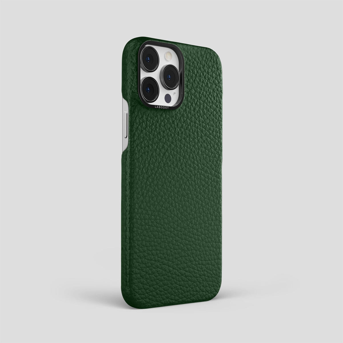 Dark Green iPhone 15 Pro Max Classic Case Calf with Black Metal -2 | Dark-Green-Black