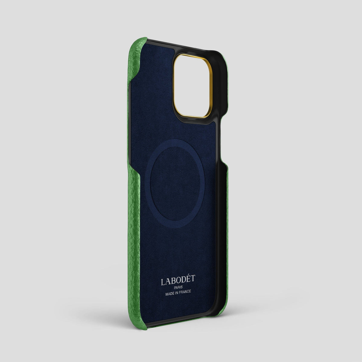 Herb iPhone 15 Pro Max Classic Case Calf with Gold Metal -4 | Herb-Gold