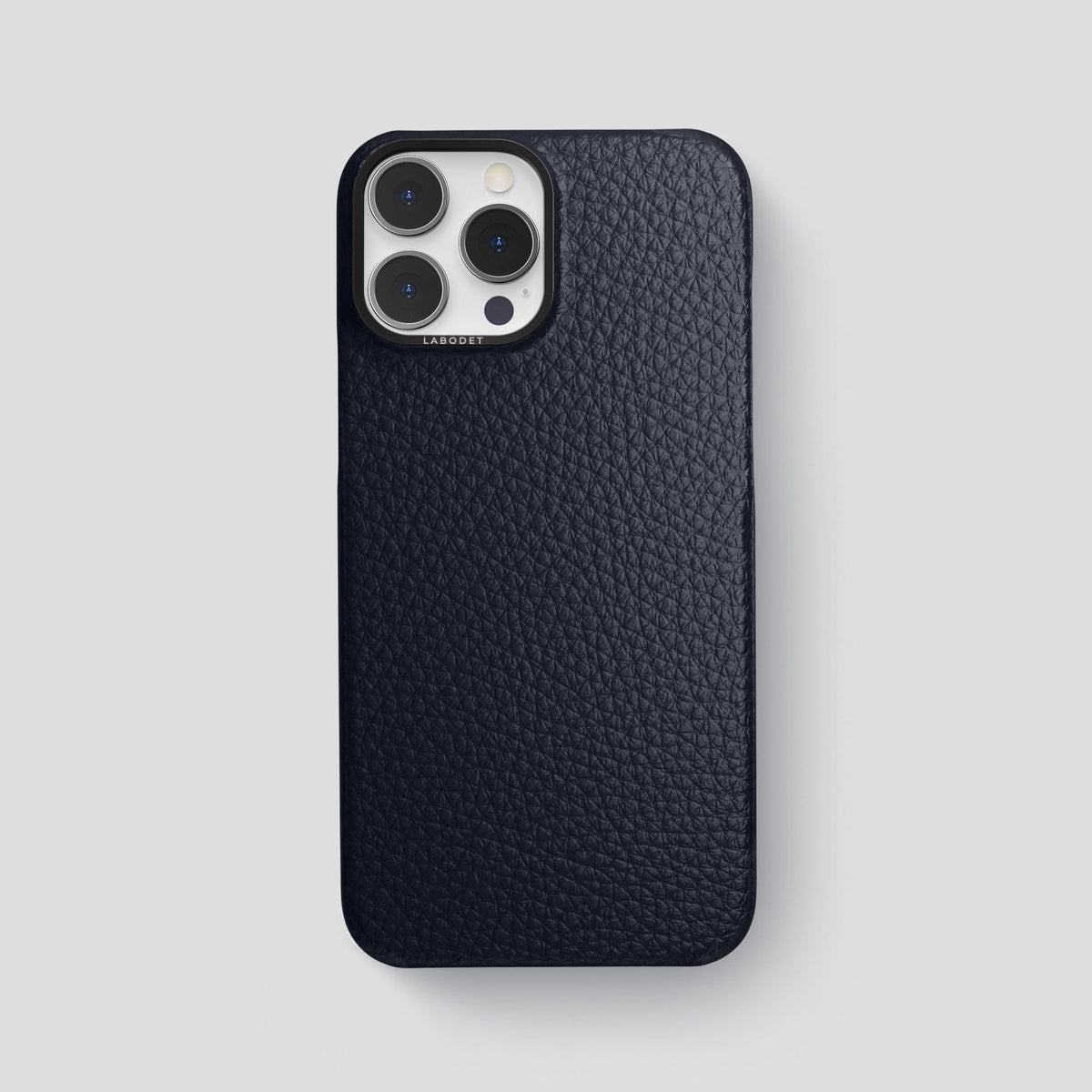 Marine iPhone 15 Pro Max Classic Case Calf with Black Metal -1 | Marine-Black