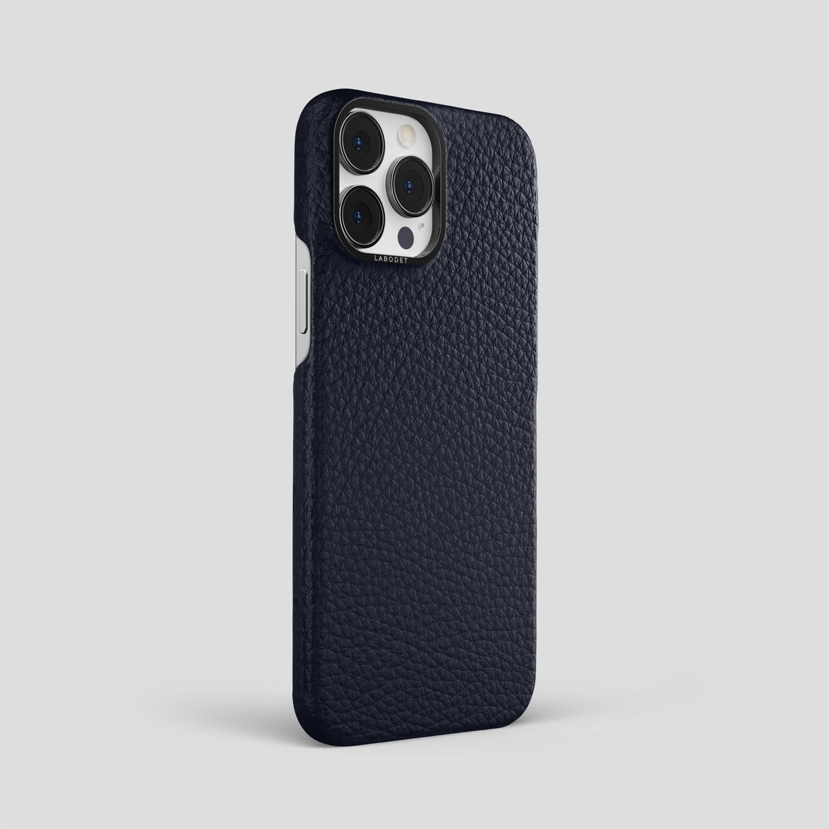 Marine iPhone 15 Pro Max Classic Case Calf with Black Metal -2 | Marine-Black