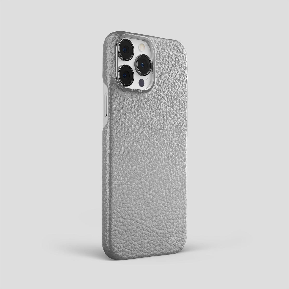 Nuage iPhone 15 Pro Max Classic Case Calf with Steel Metal -2 | Nuage-Steel