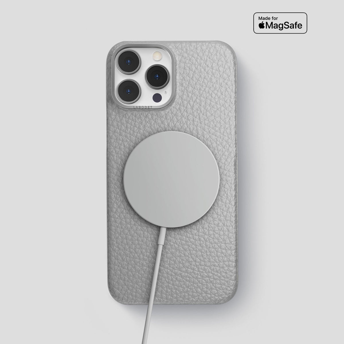 Nuage iPhone 15 Pro Max Classic Case Calf with Steel Metal -5 | Nuage-Steel