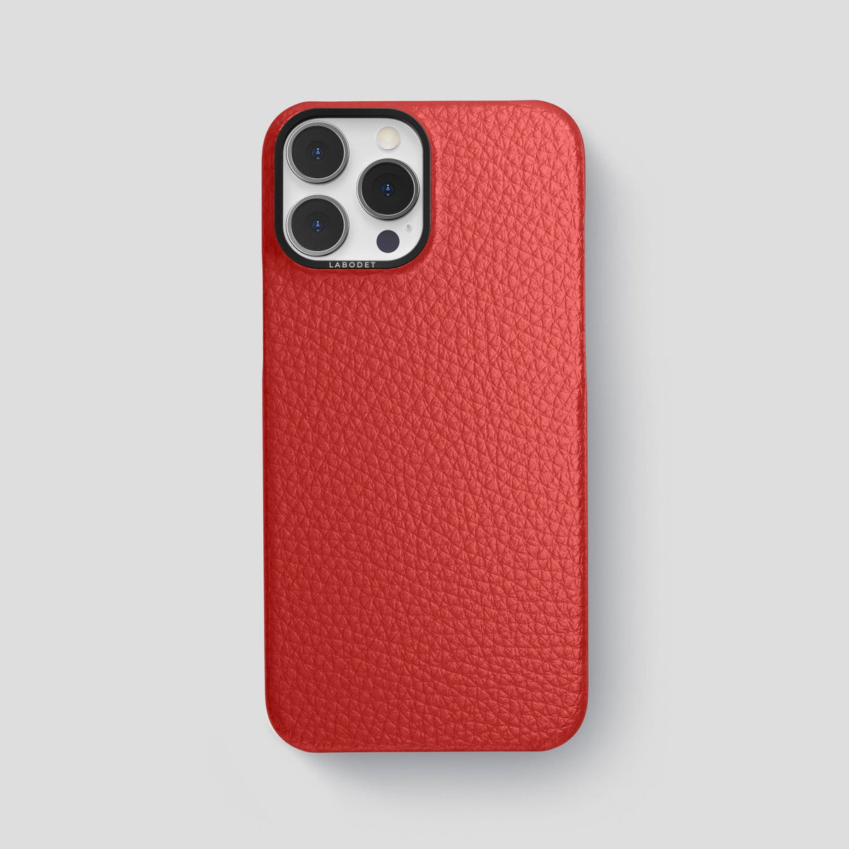 Red iPhone 15 Pro Max Classic Case Calf with Black Metal -1 | Red-Black