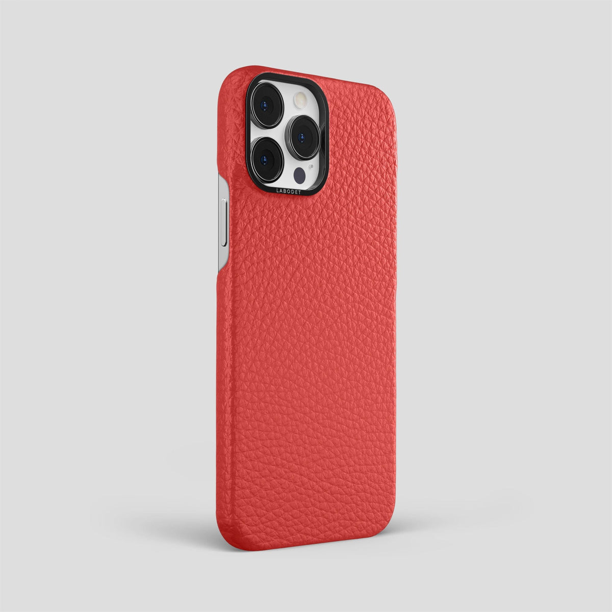 Red iPhone 15 Pro Max Classic Case Calf with Black Metal -2 | Red-Black