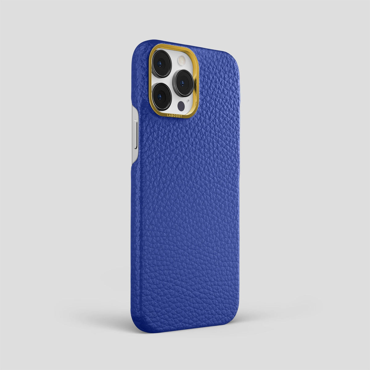Royal Blue iPhone 15 Pro Max Classic Case Calf with Gold Metal -2 | Royal-Blue-Gold