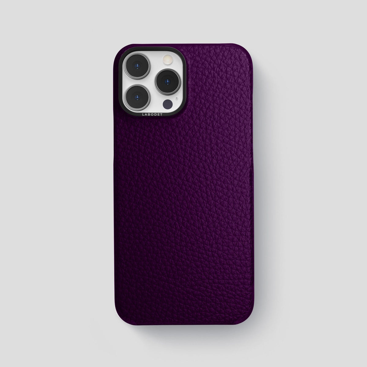 Violet iPhone 15 Pro Max Classic Case Calf with Black Metal -1 | Violet-Black