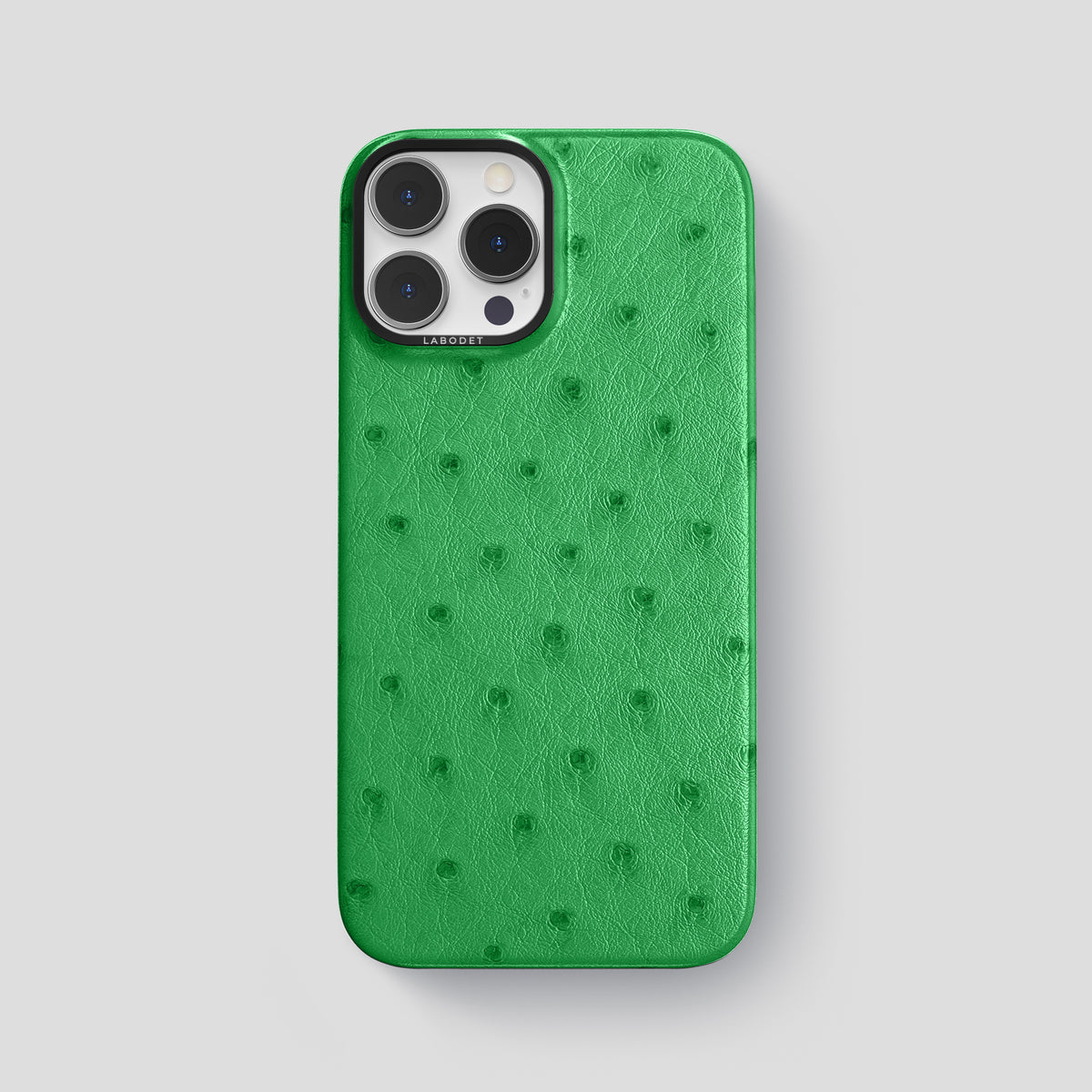 Kentucky Green iPhone 15 Pro Max Classic Case Ostrich with Black Metal -1 | Kentucky-Green-Black