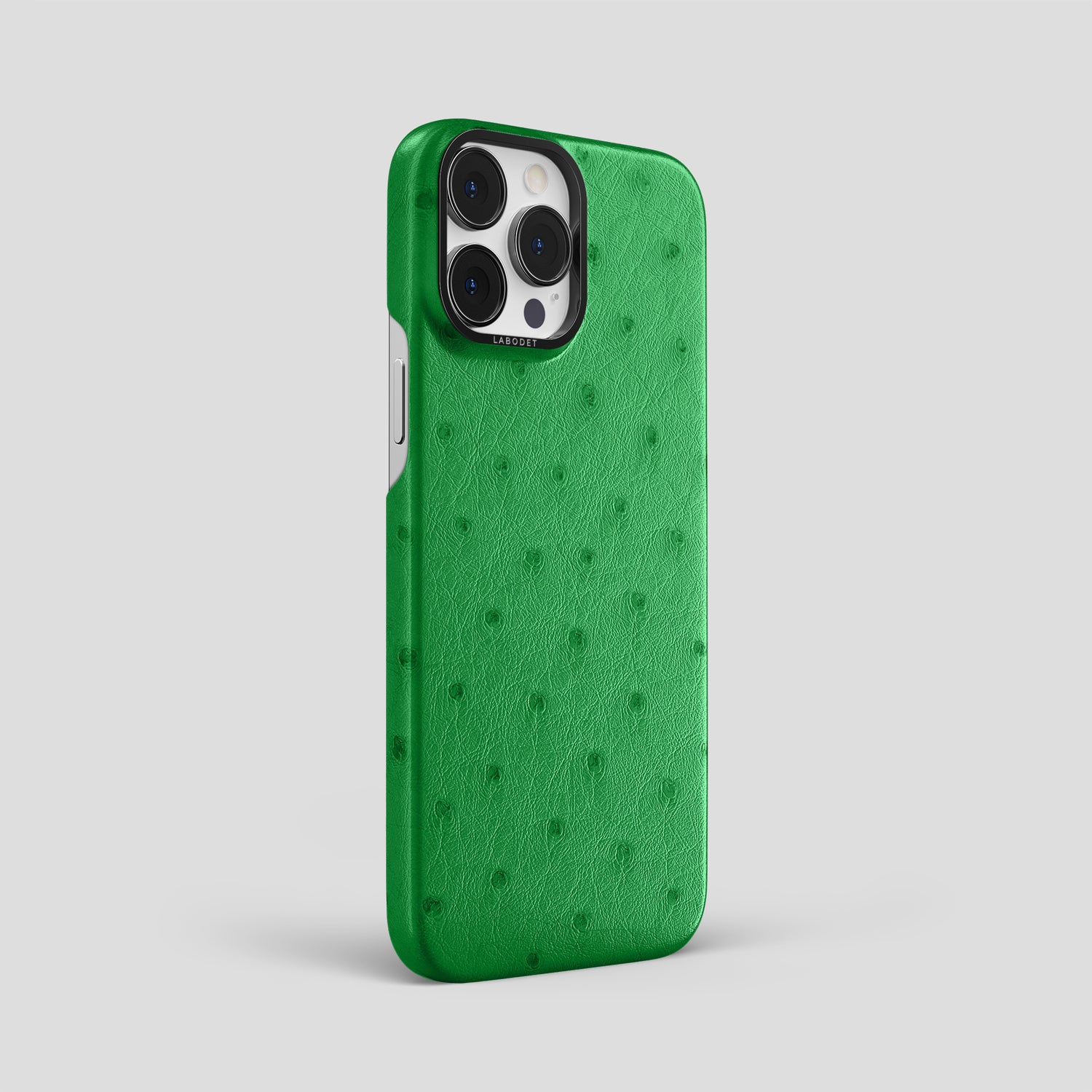 Kentucky Green iPhone 15 Pro Max Classic Case Ostrich with Black Metal -2 | Kentucky-Green-Black