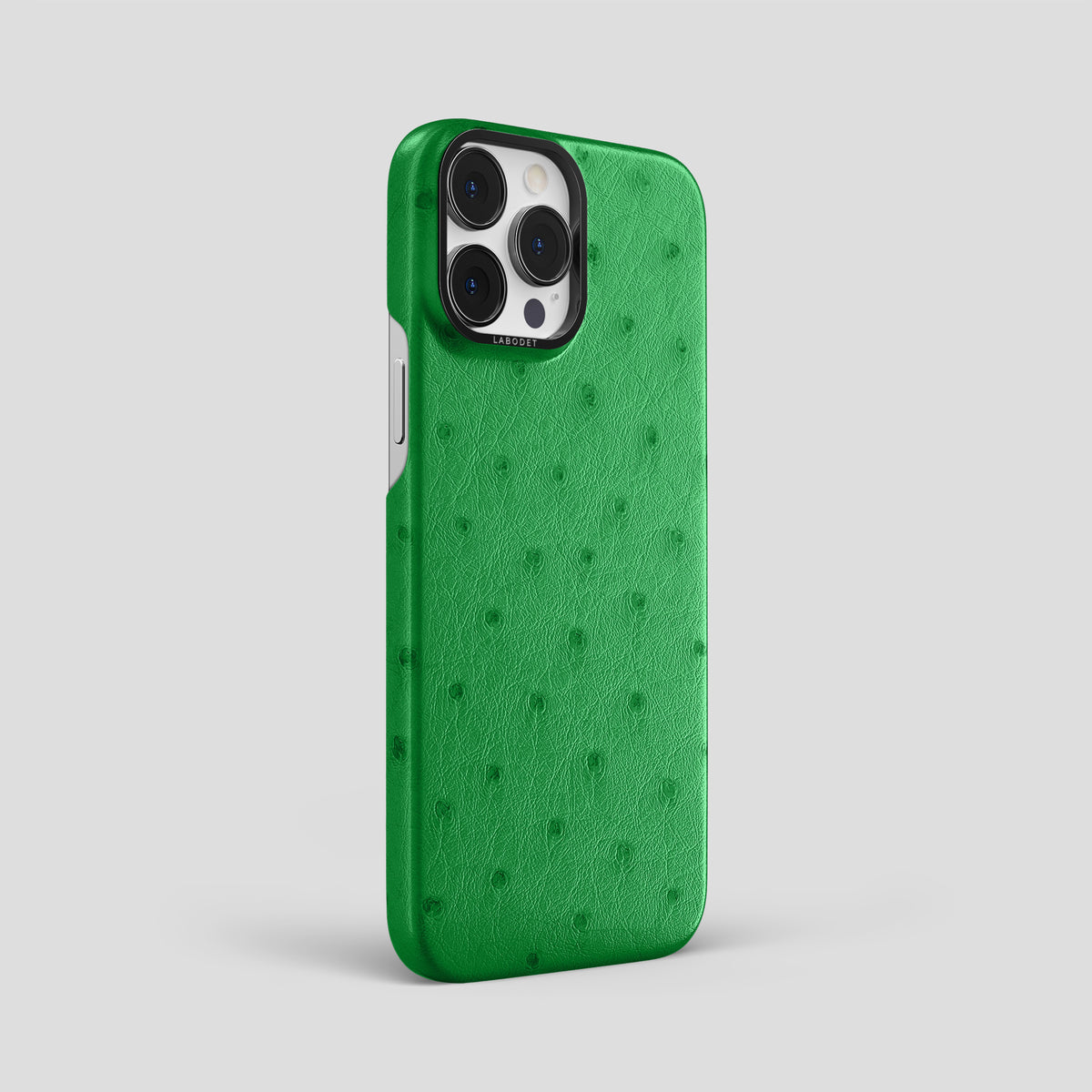 Kentucky Green iPhone 15 Pro Max Classic Case Ostrich with Black Metal -2 | Kentucky-Green-Black