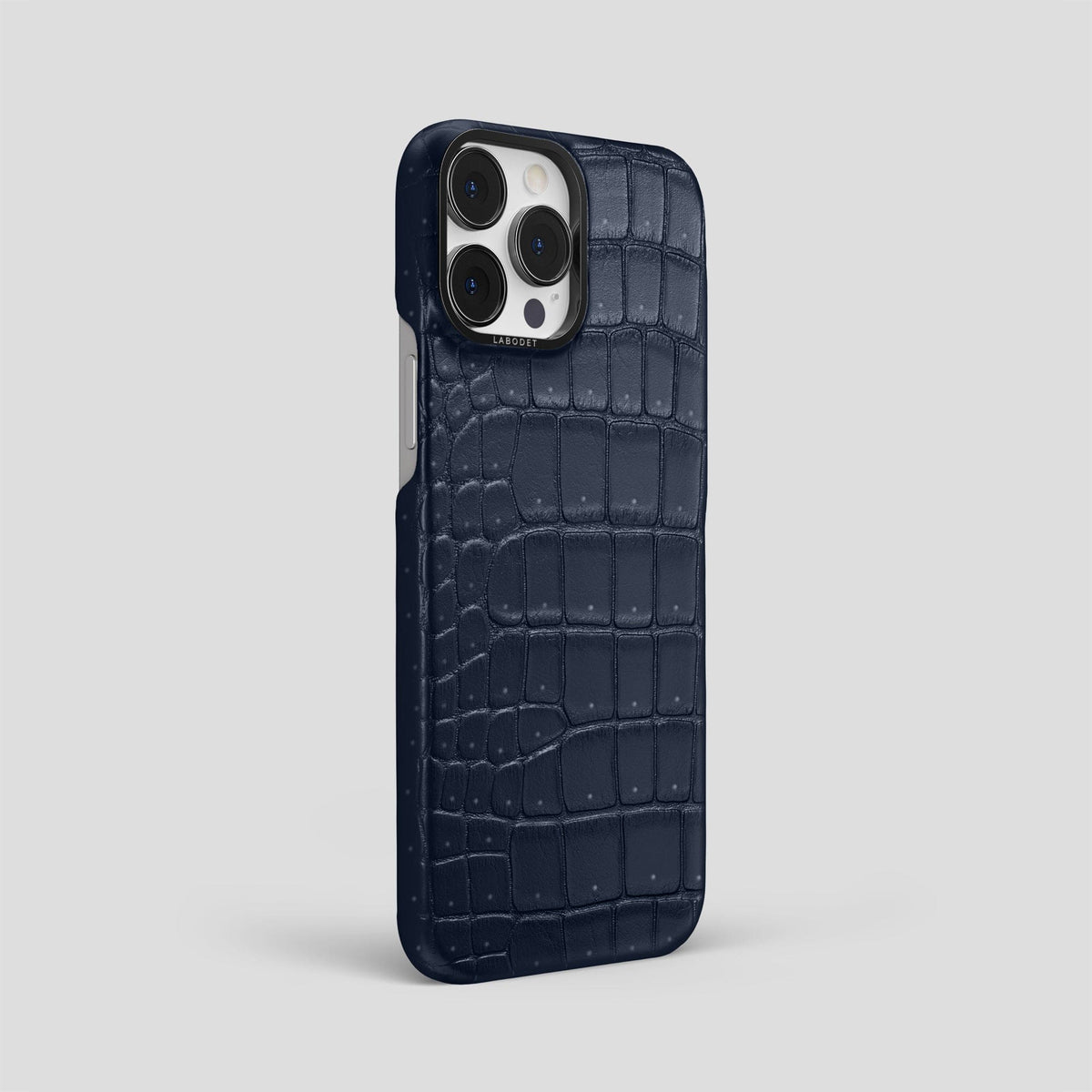 Deep Blue Sea iPhone 15 Pro Max Classic Case Porosus Crocodile with Black Metal -2 | Deep-Blue-Sea-Black