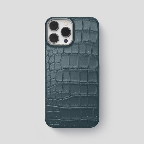 Classic Case For iPhone 15 Pro Max In Porosus Crocodile