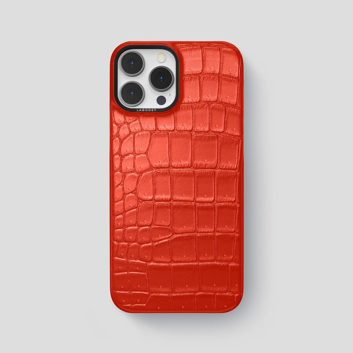 Rust iPhone 15 Pro Max Classic Case Porosus Crocodile with Black Metal -1 | Rust-Black