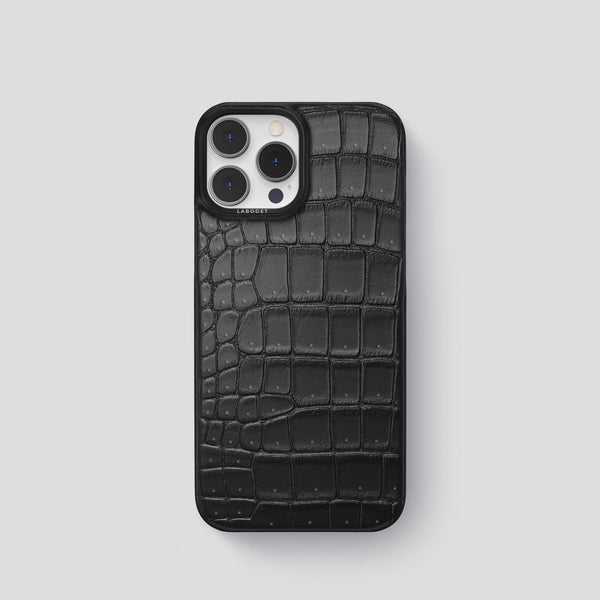 Classic Case For iPhone 15 Pro In Porosus Crocodile