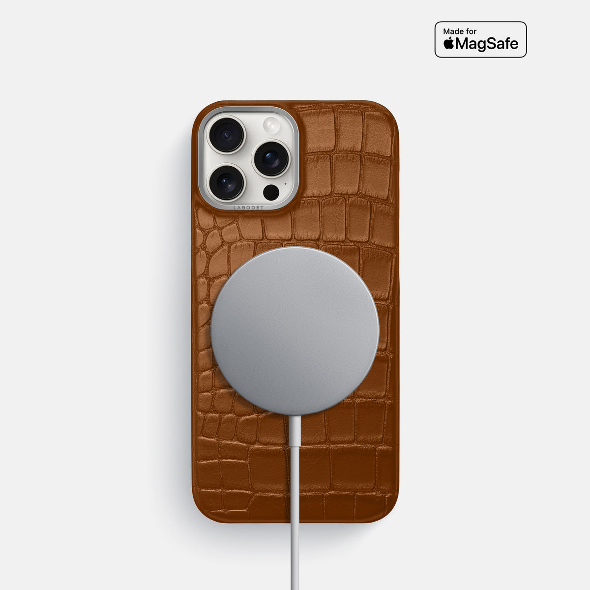 Honey iPhone 16 Pro Classic Case Alligator with Steel Metal -5 | Honey-Steel