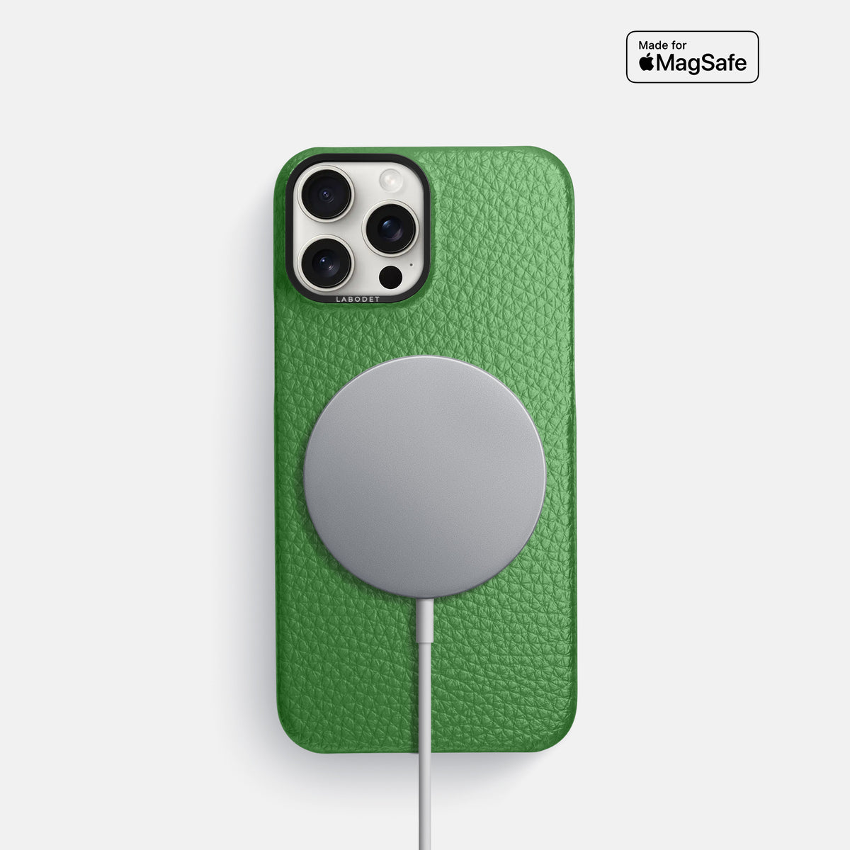 Herb iPhone 16 Pro Classic Case Calf with Black Metal -5 | Herb-Black