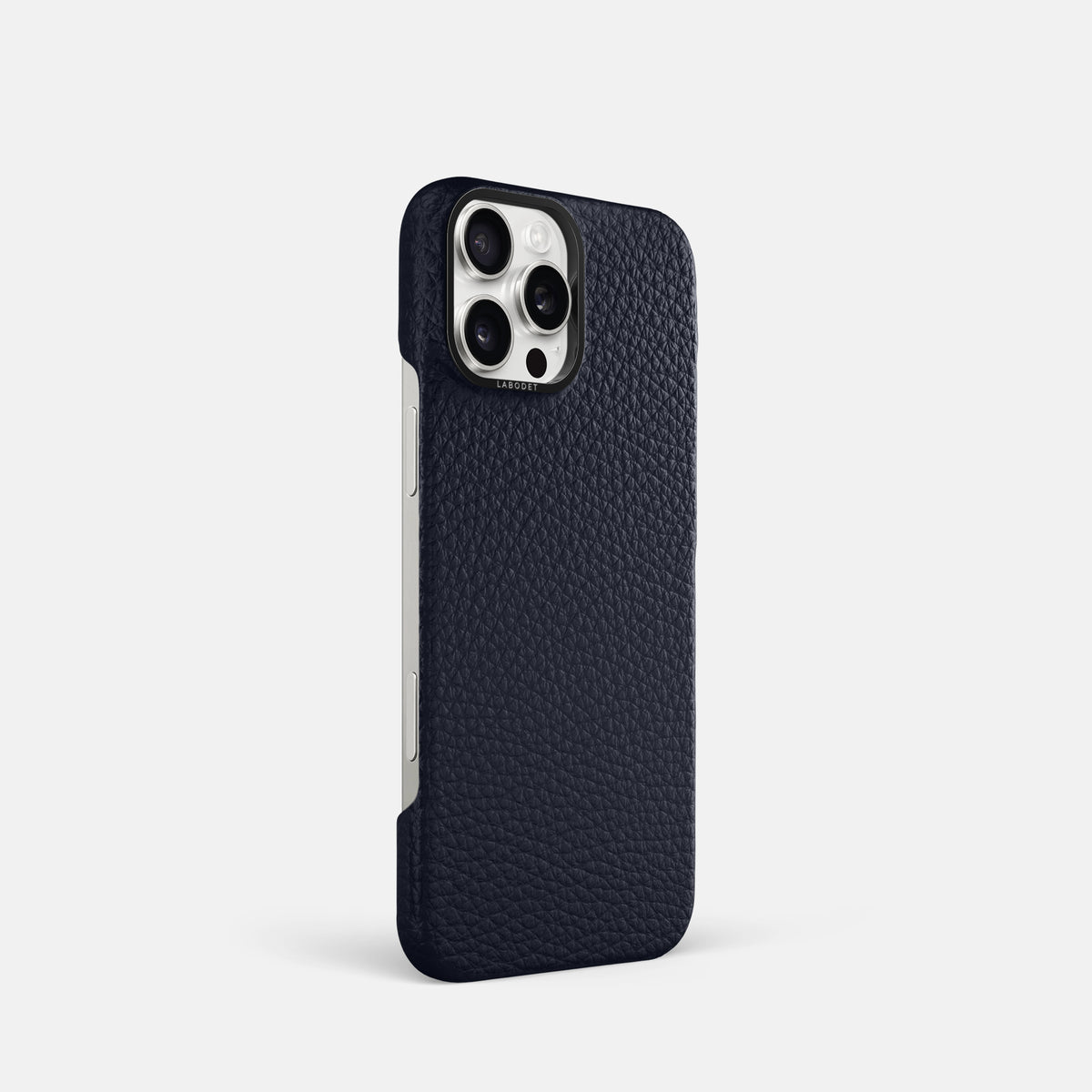 Marine iPhone 16 Pro Classic Case Calf with Black Metal -2 | Marine-Black