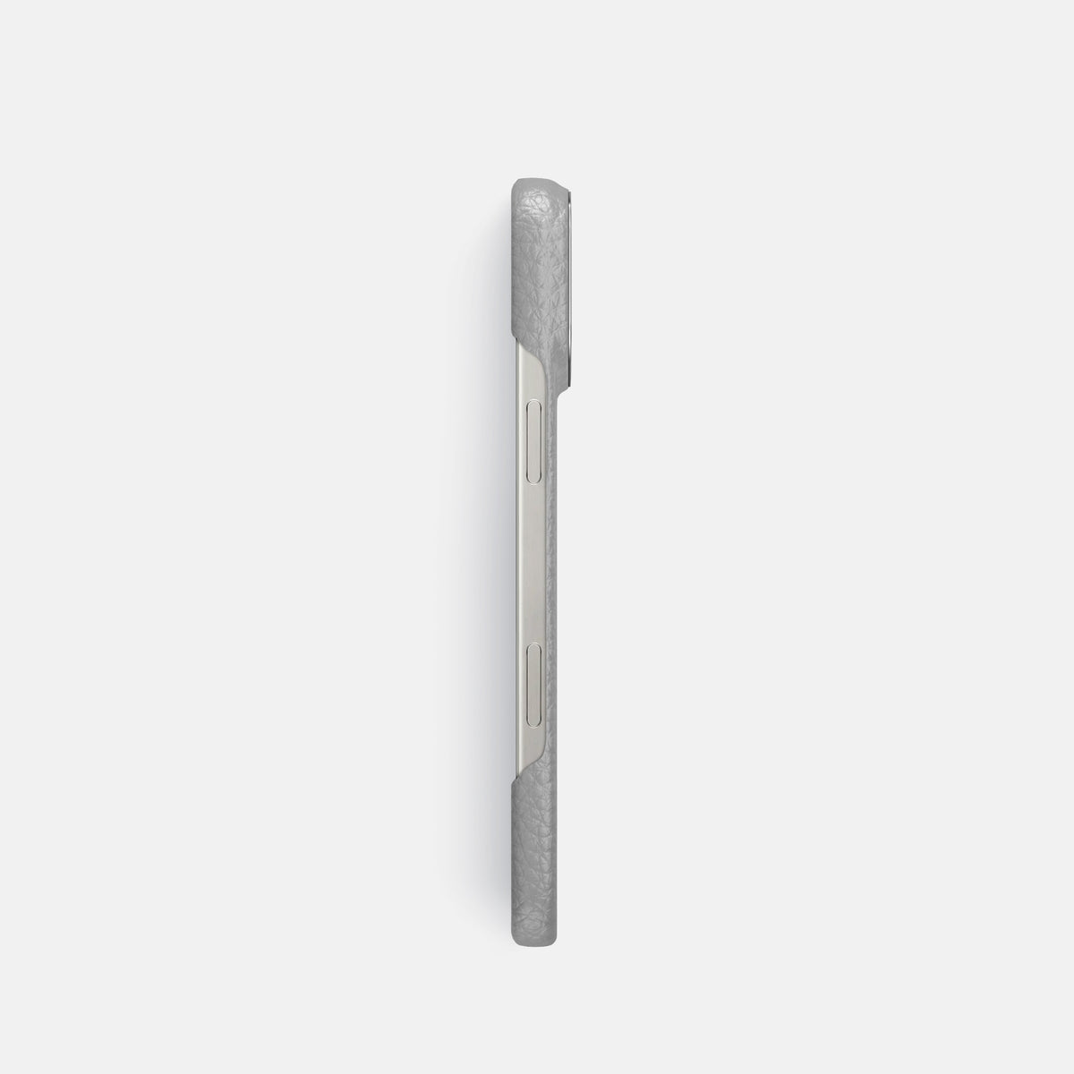 Nuage iPhone 16 Pro Classic Case Calf with Steel Metal -3 | Nuage-Steel