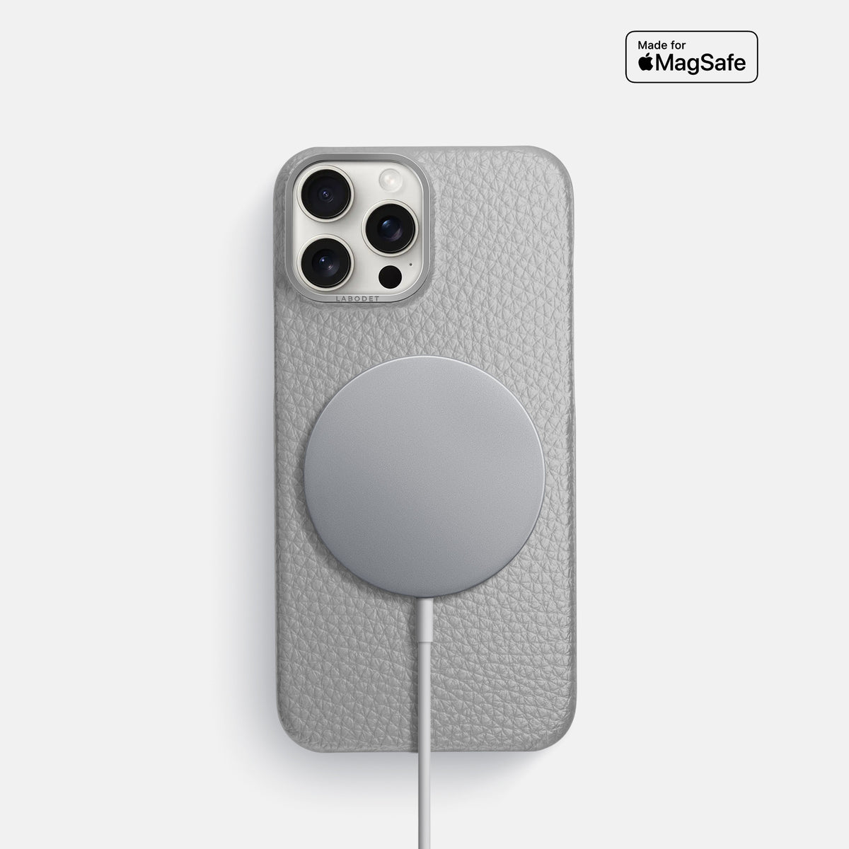 Nuage iPhone 16 Pro Classic Case Calf with Steel Metal -5 | Nuage-Steel