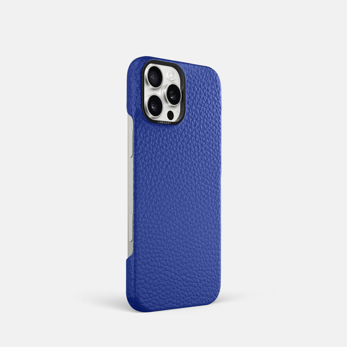 Royal Blue iPhone 16 Pro Classic Case Calf with Black Metal -2 | Royal-Blue-Black