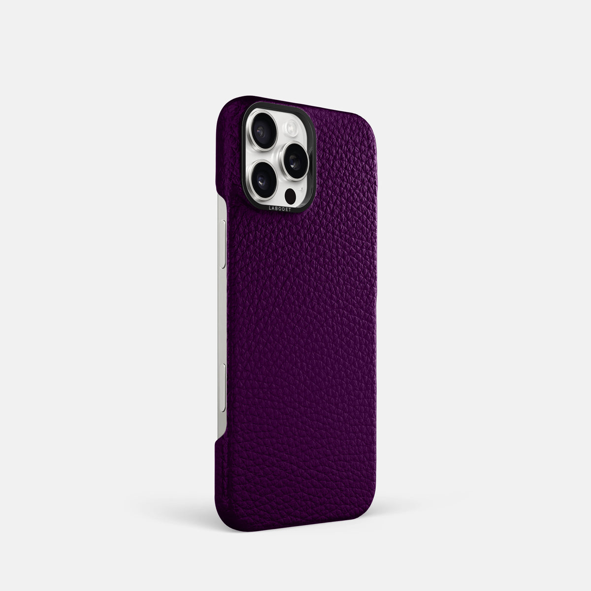 Violet iPhone 16 Pro Classic Case Calf with Black Metal -2 | Violet-Black