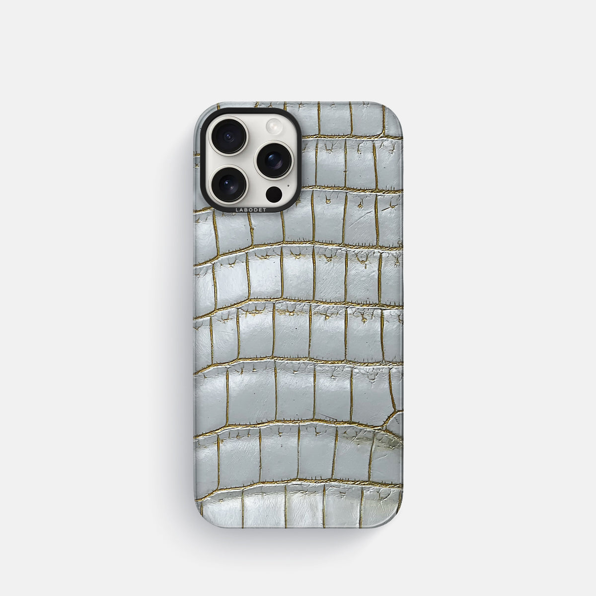 Arctic iPhone 16 Pro Classic Case Himalayan Crocodile with Black Metal -1 | Arctic-Black