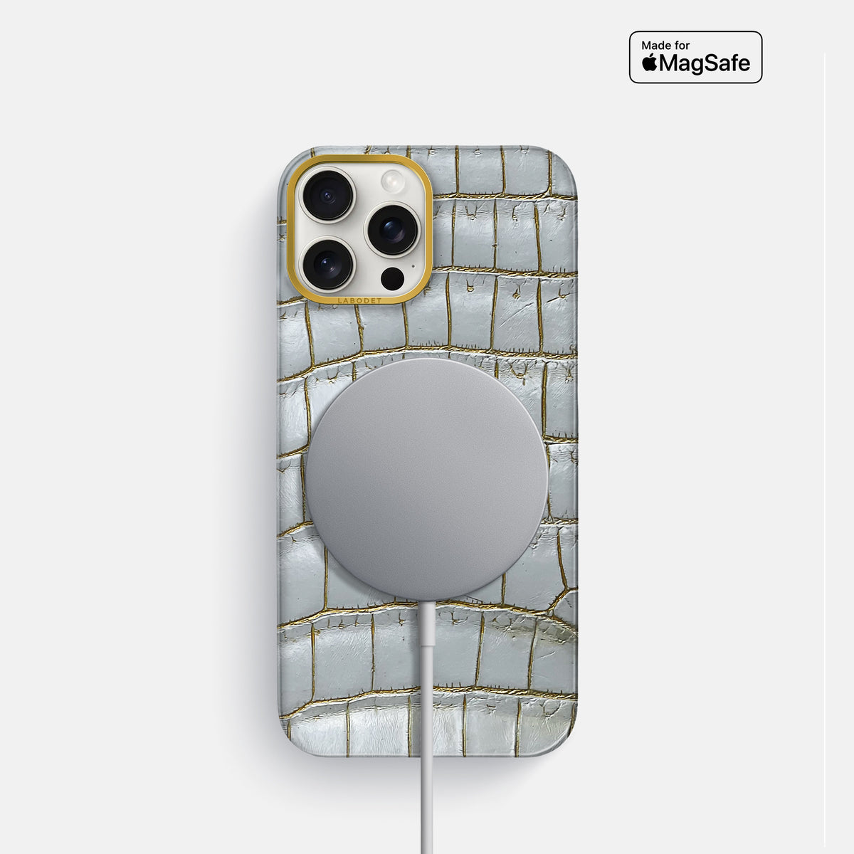 Arctic iPhone 16 Pro Classic Case Himalayan Crocodile with Gold Metal -4 | Arctic-Gold
