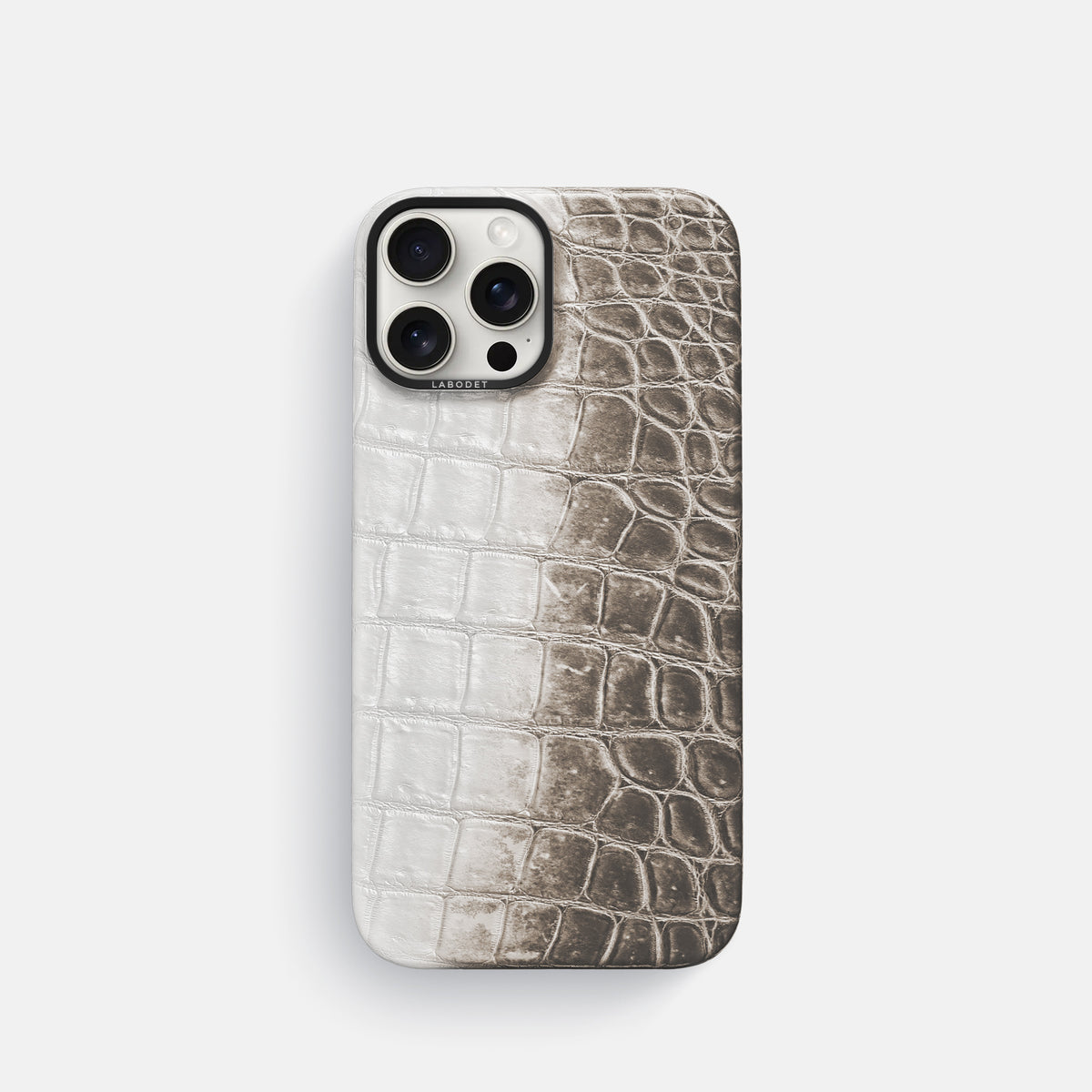 Dark iPhone 16 Pro Classic Case Himalayan Crocodile with Black Metal -1 | Dark-Black