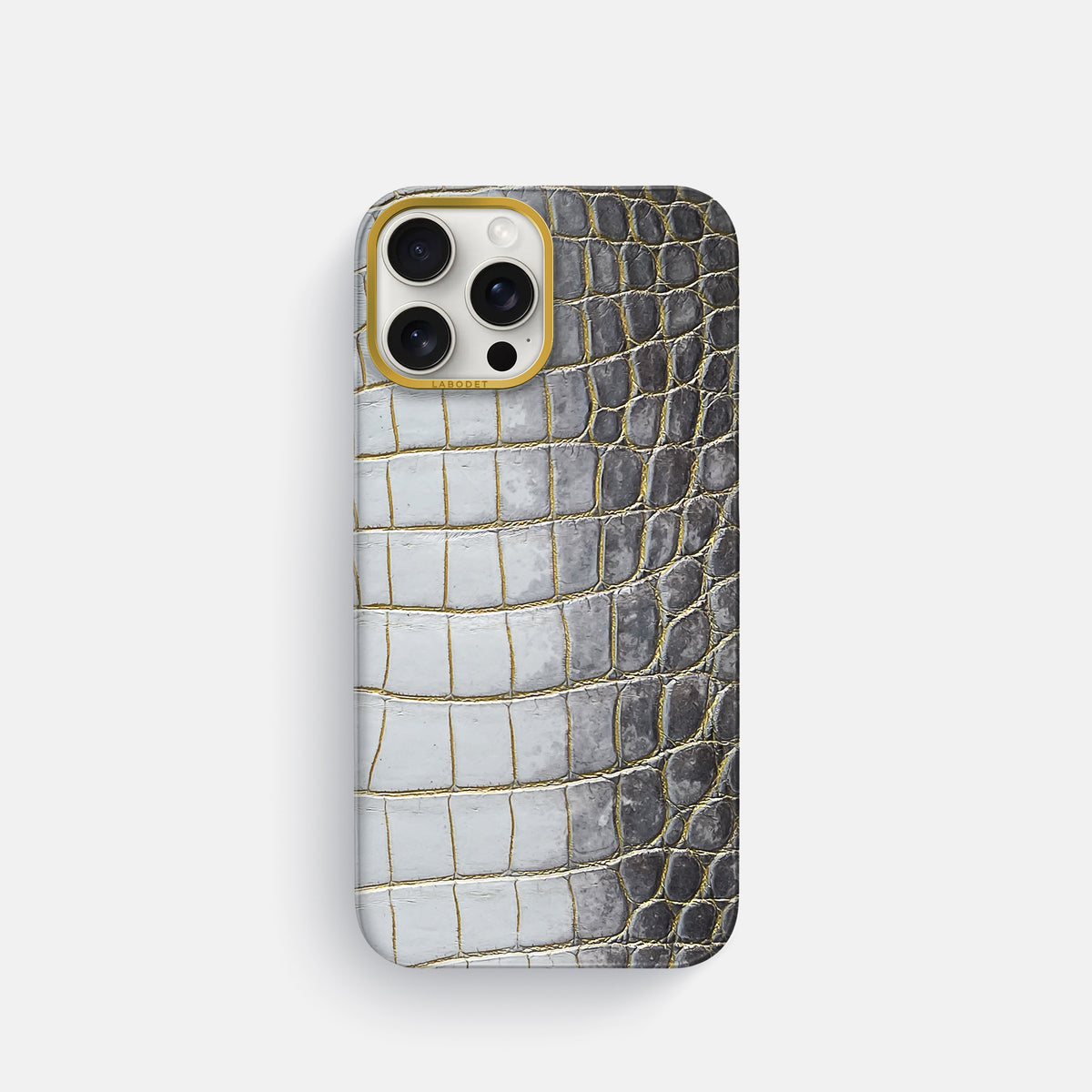 Gold iPhone 16 Pro Classic Case Himalayan Crocodile with Gold Metal -1 | Gold-Gold