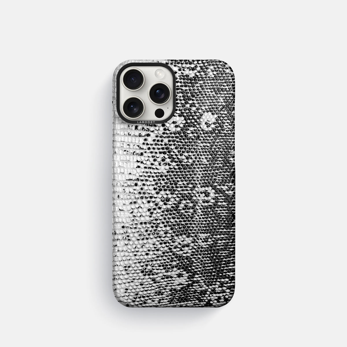 Dark iPhone 16 Pro Himalayan Lizard Classic Case with Black Metal -1 | Dark-Black